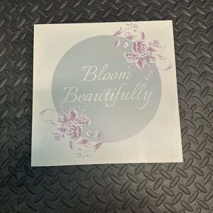 Floral Wall Art with 'Bloom Beautifully' Text canvas